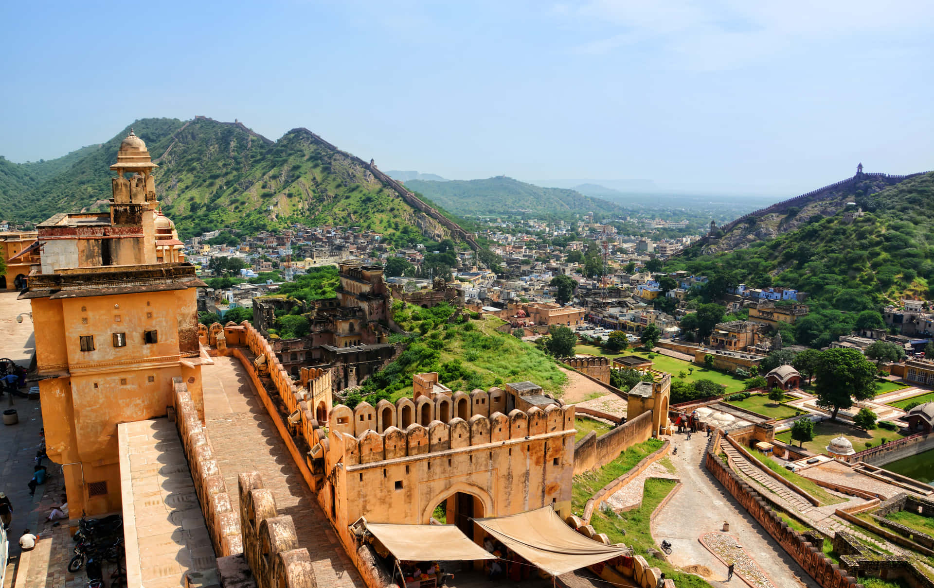 Landscape From Amer Fort Background