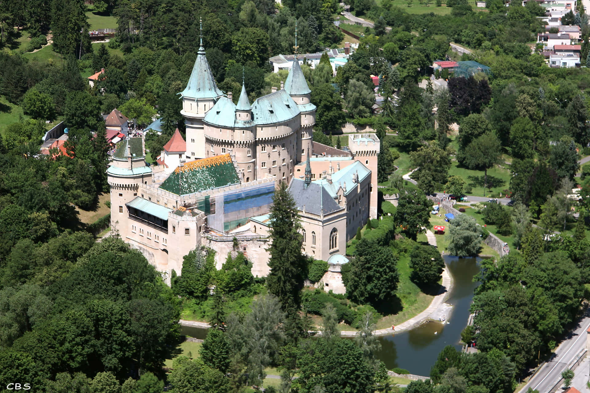 Landscape Surrounding Bojnice Castle Desktop Background