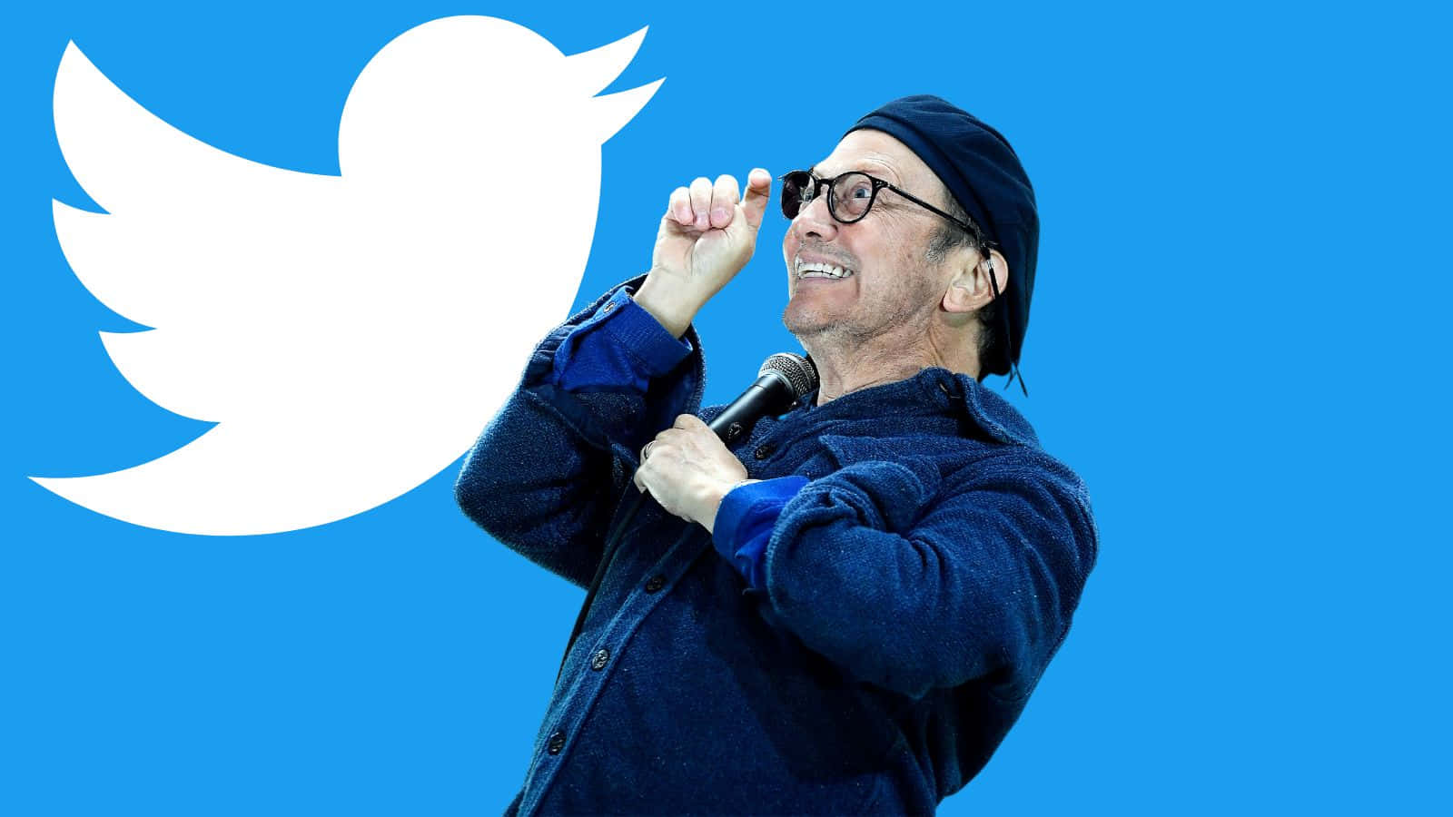 Landscape Twitter Icon With Rob Schneider Background