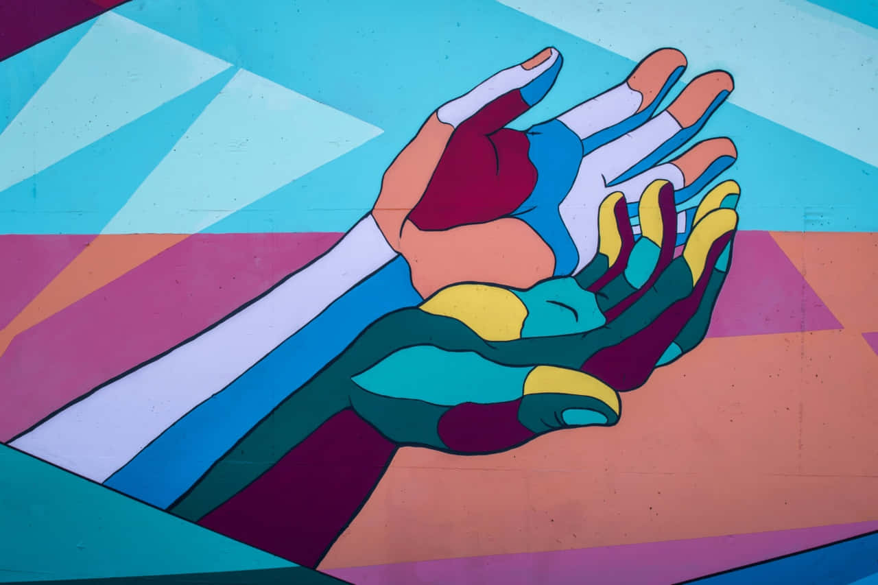 Languishing Hands Abstract Desktop Background