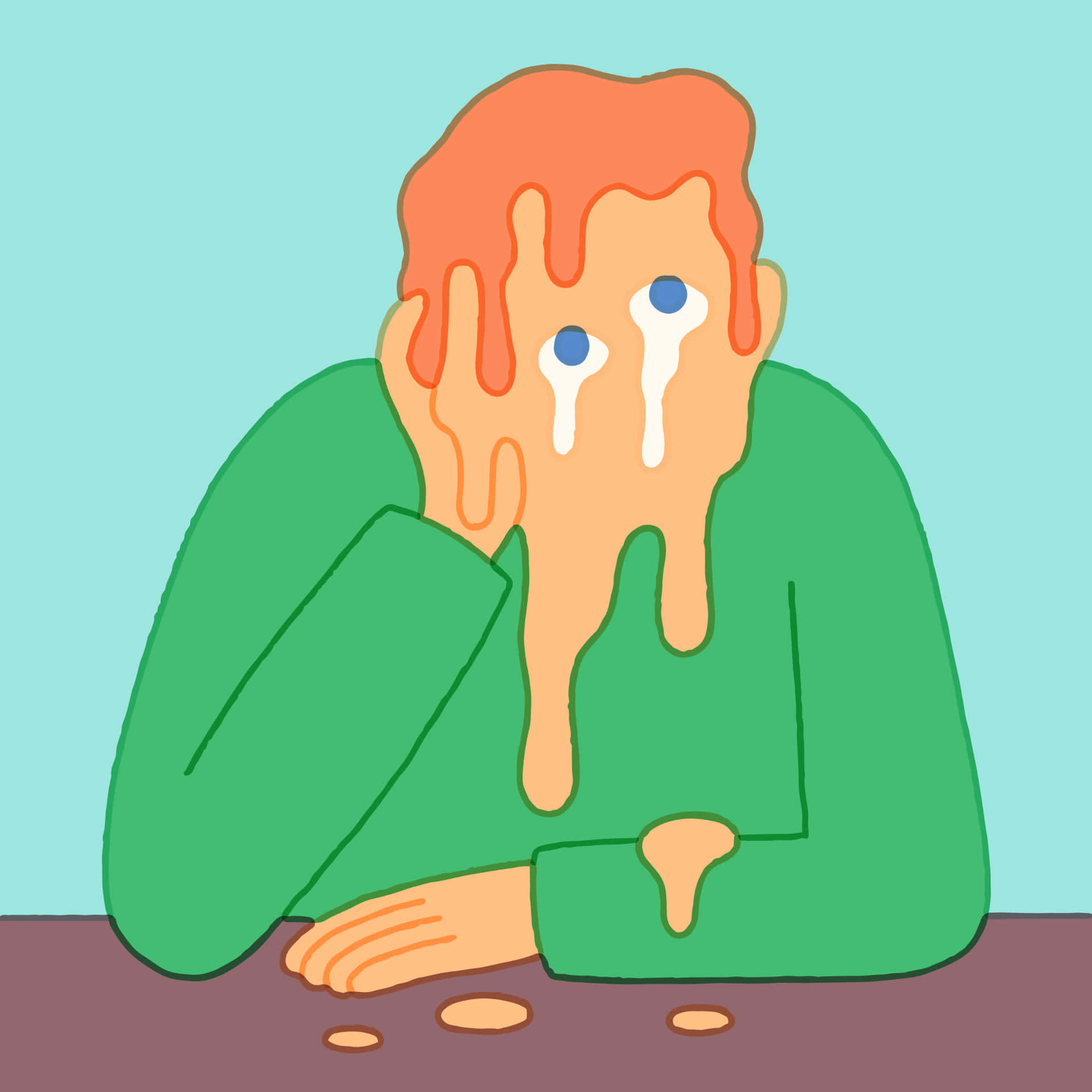 Languishing Person Digital Art