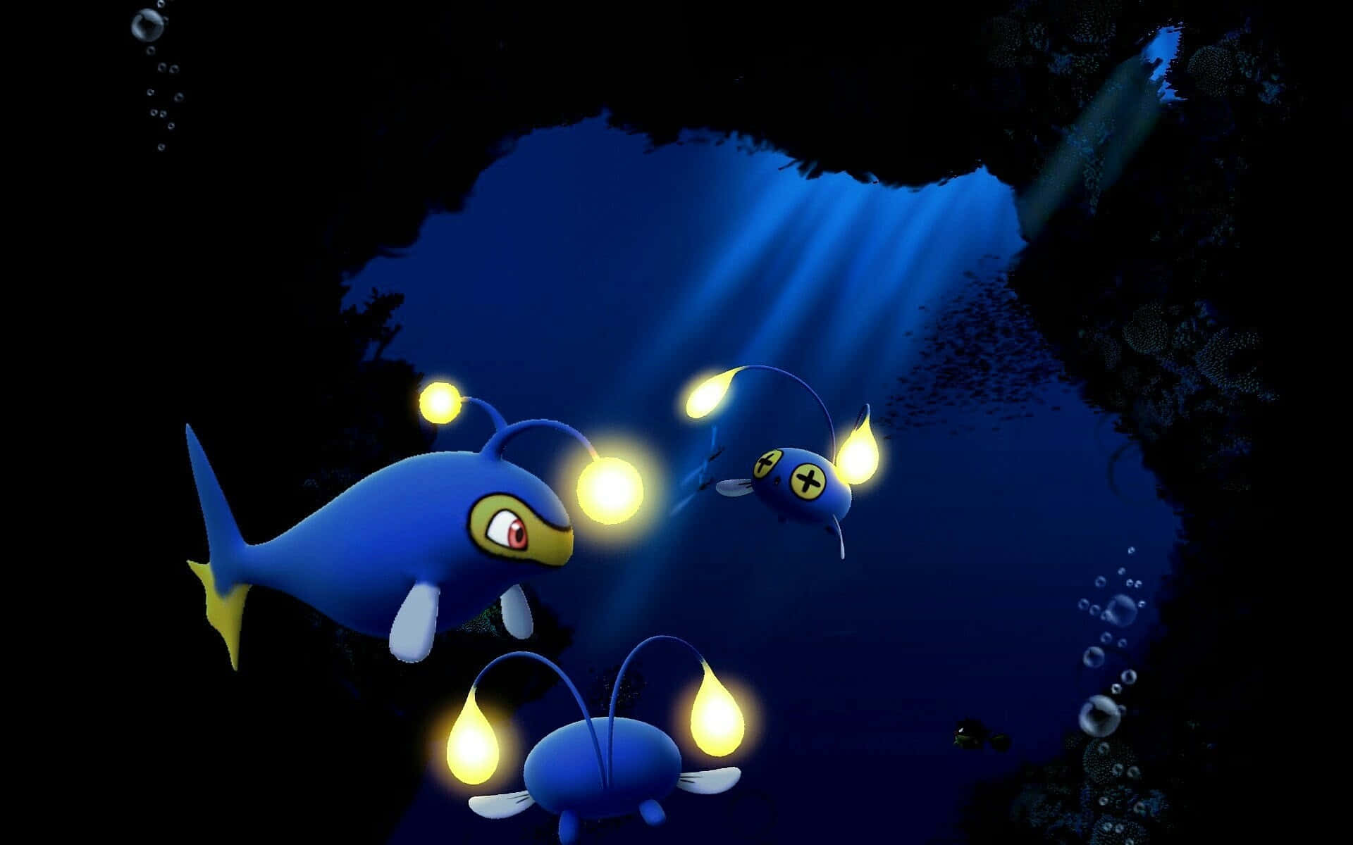 Lanturn With Two Chinchou Underwater