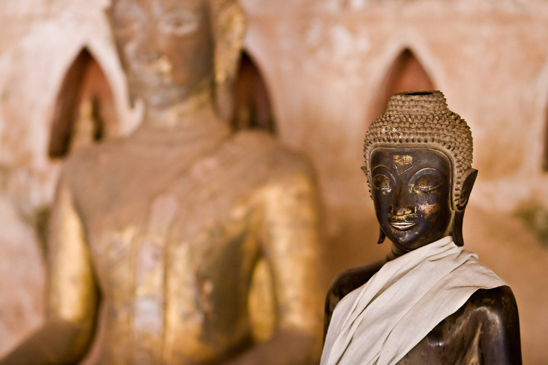 Laos Buddhist Temple Background