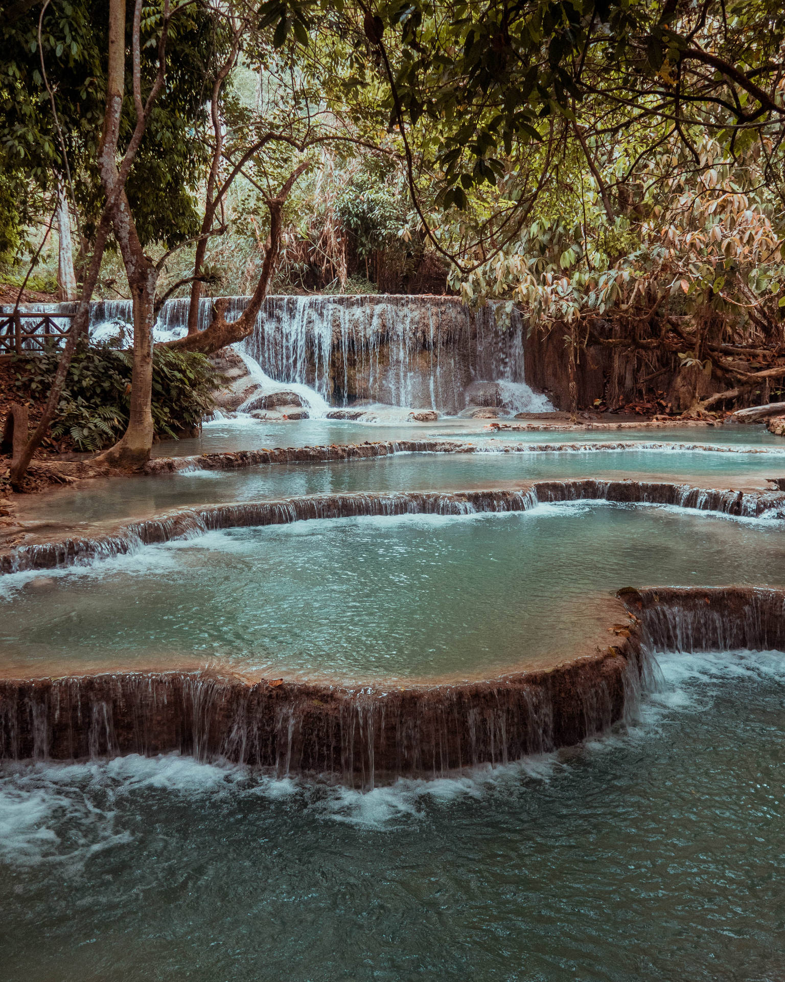 Laos Kuang Si Falls Background