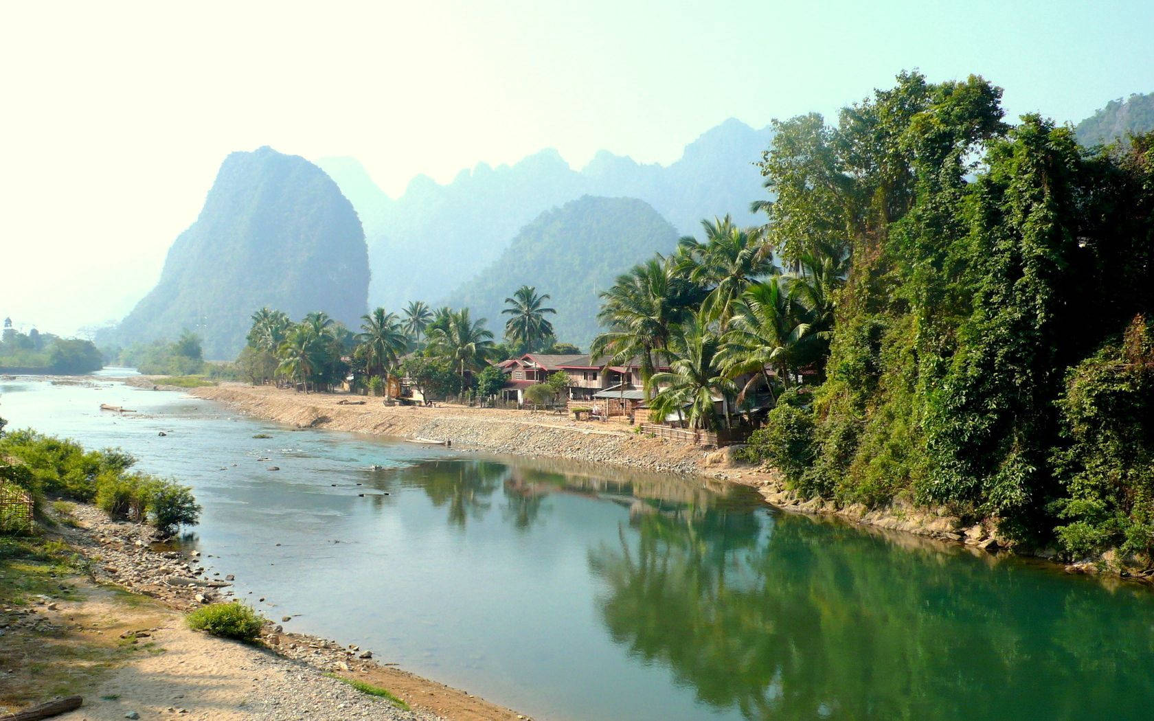 Laos Mekong River Background
