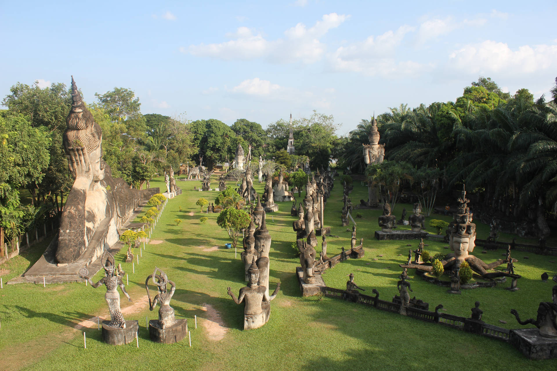 Laos Xieng Khuang Buddha Park Background