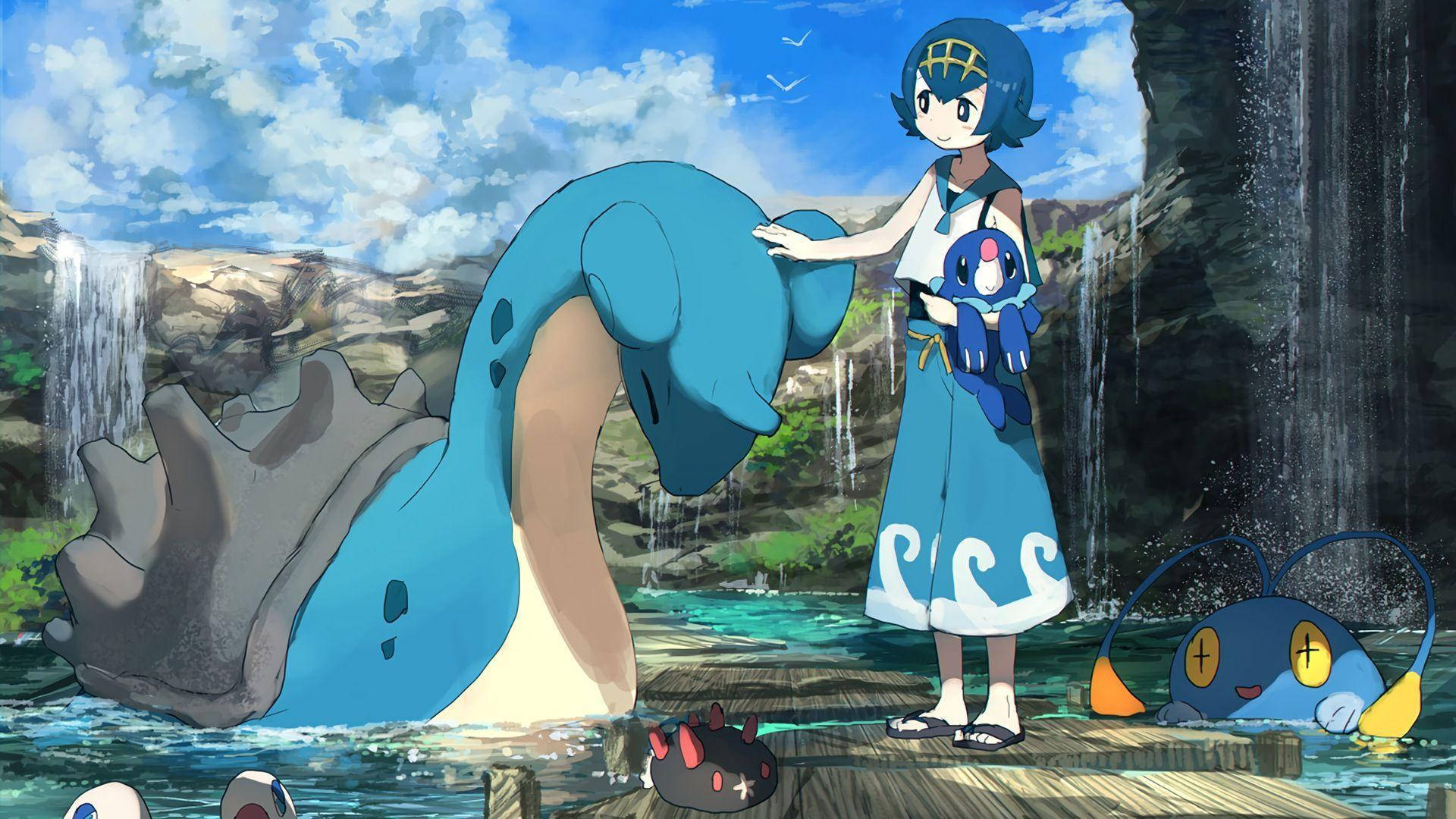 Lapras And Lana Background