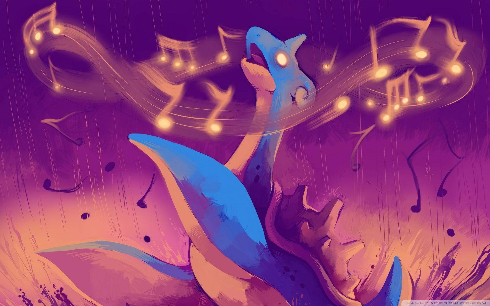 Lapras Enjoying The Music Background