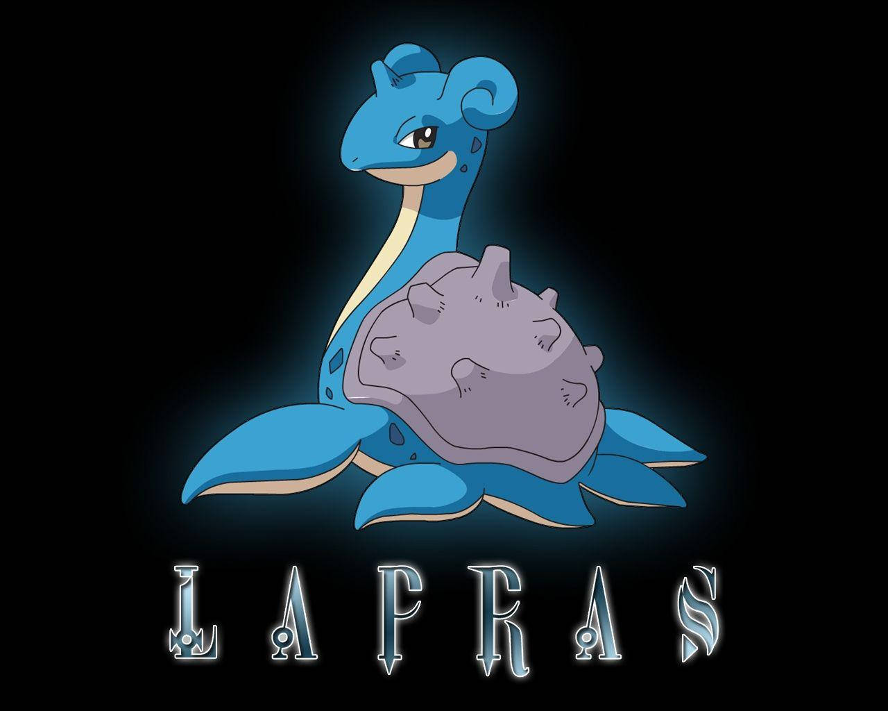 Lapras With Blue Glow Background