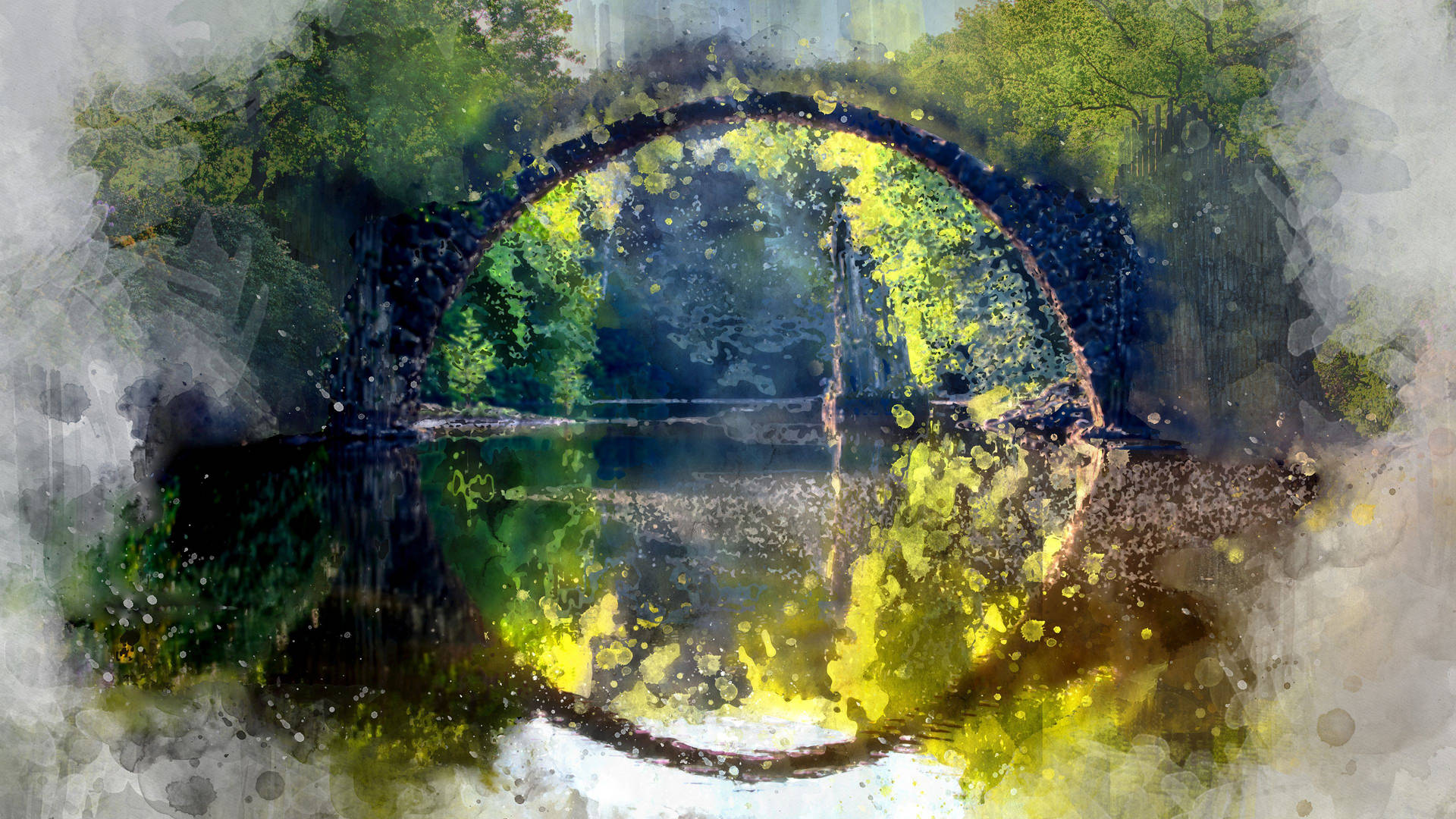 Laptop 4k Nature Half-circle Bridge