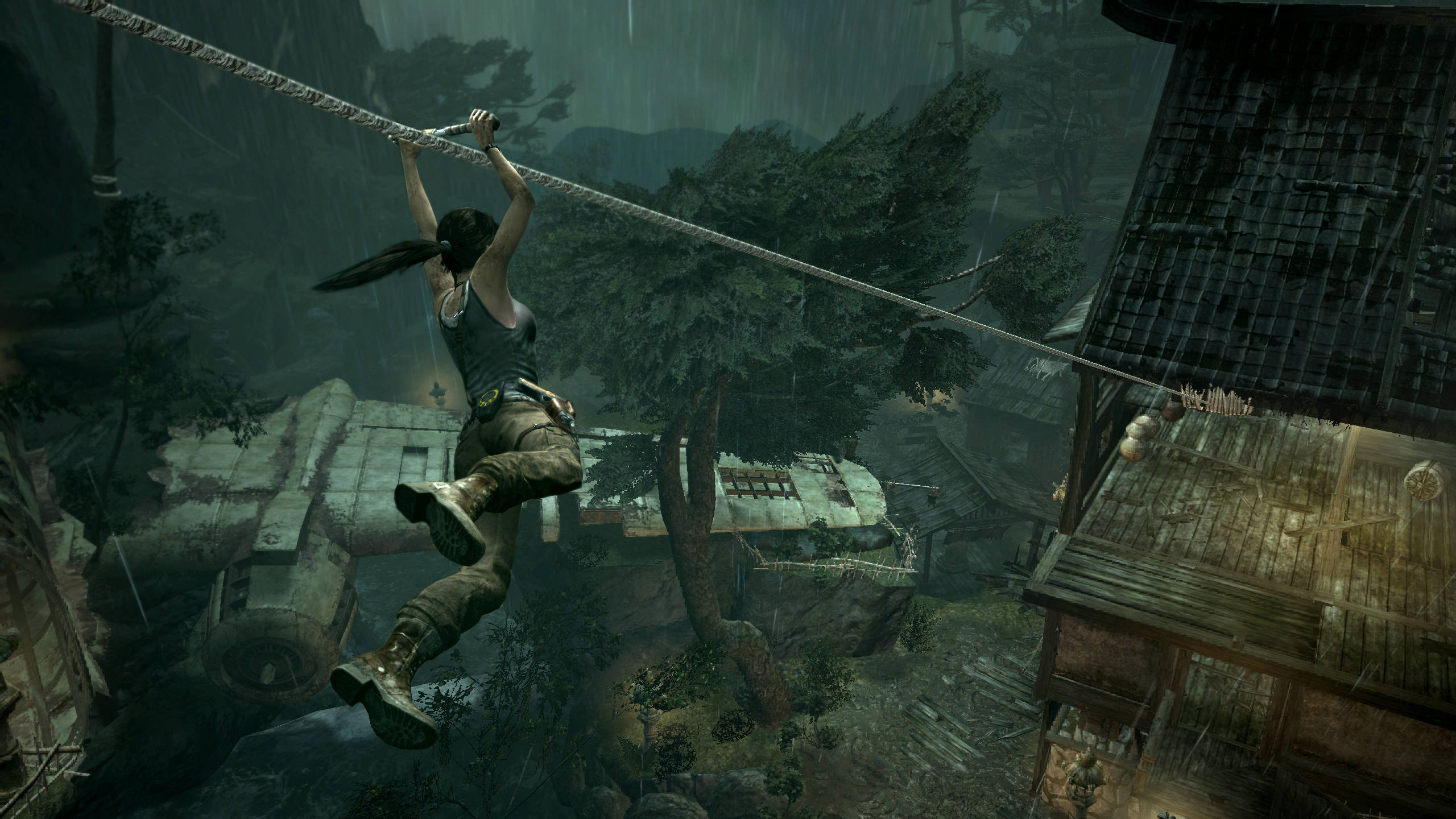 Lara Croft In Action | 2560 X 1440 Tomb Raider Wallpaper Background