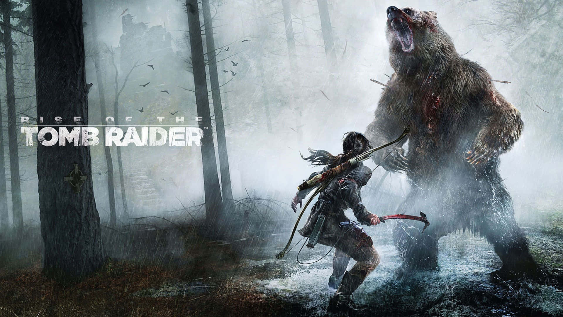 'lara Croft In Action In The Rise Of Tomb Raider' Background
