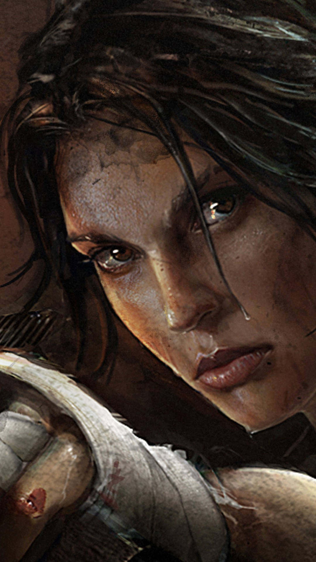 Lara Croft Iphone Close-up Background