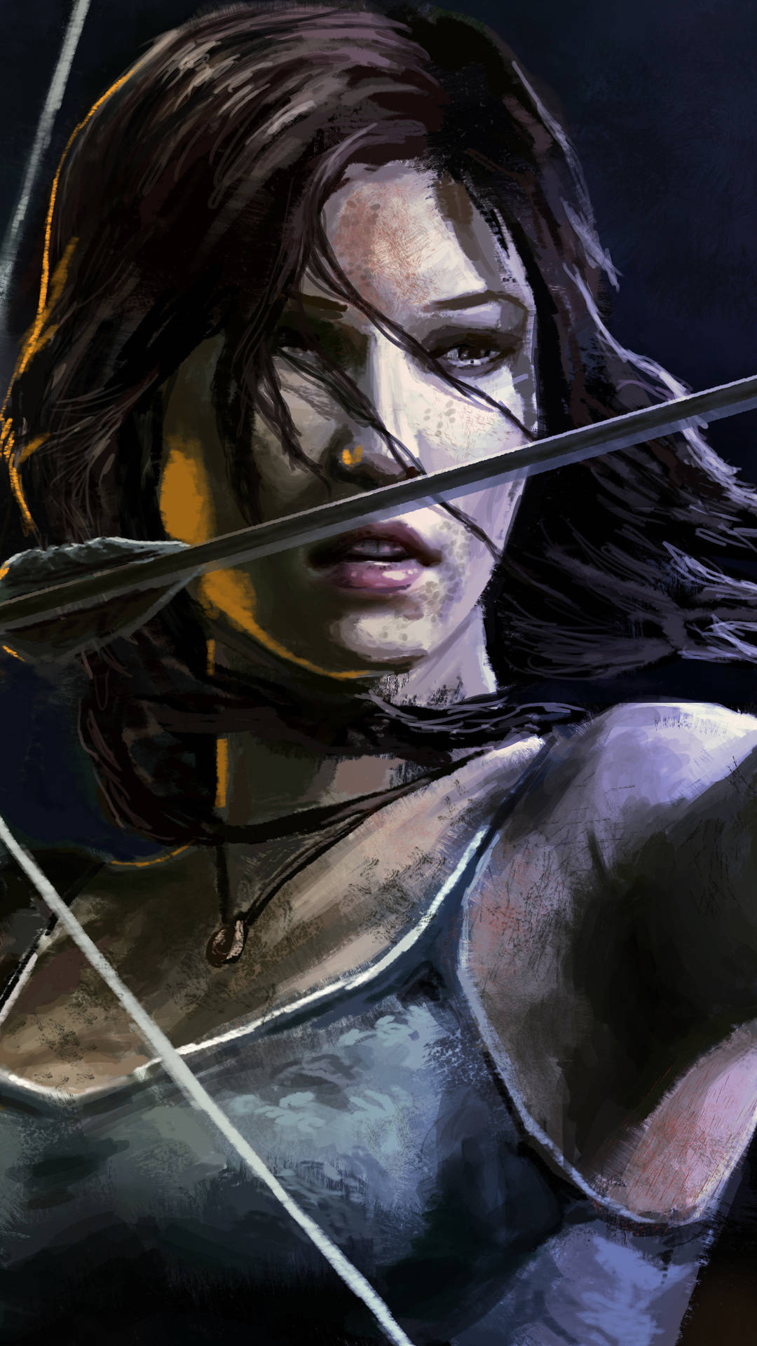 Lara Croft Iphone Shoot An Arrow Background