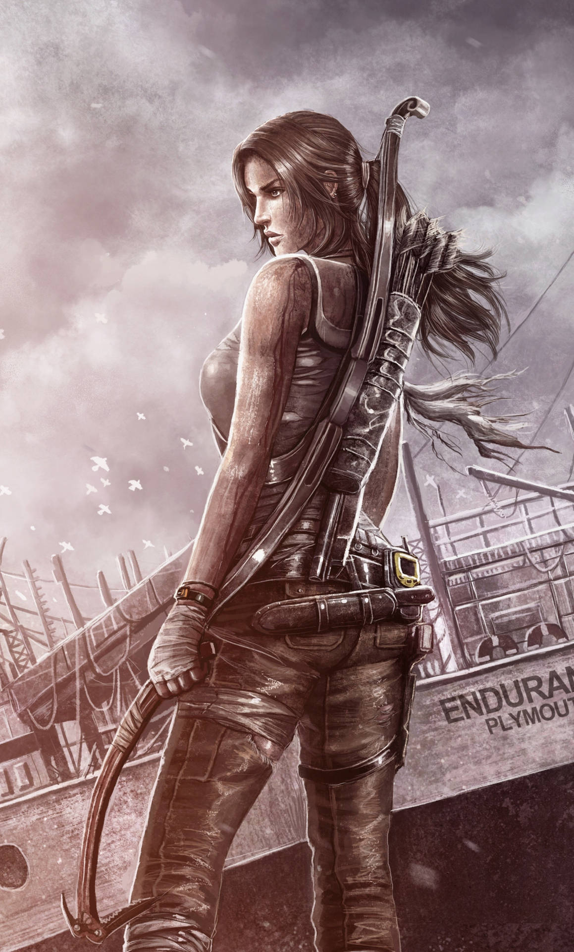 Lara Croft Iphone Video Game Heroine Background