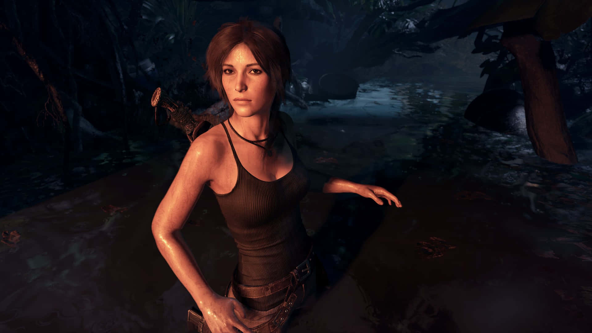 Lara Croft On The Hunt In Shadow Of The Tomb Raider Background