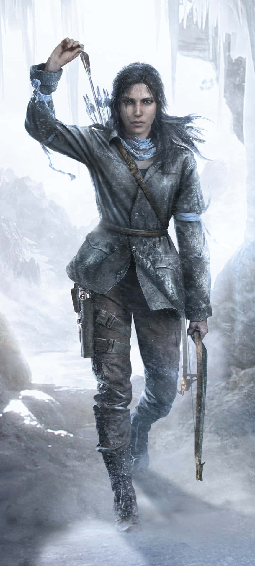 Lara Croft Traverses Treacherous Jungles In Search Of The Purest Loot On Her Iphone 5s Background