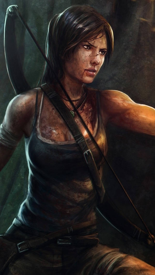Lara Fierce Face Tomb Raider Iphone