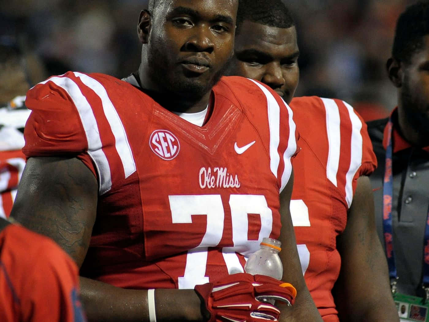Laremy Tunsil All Red Football Kit Background