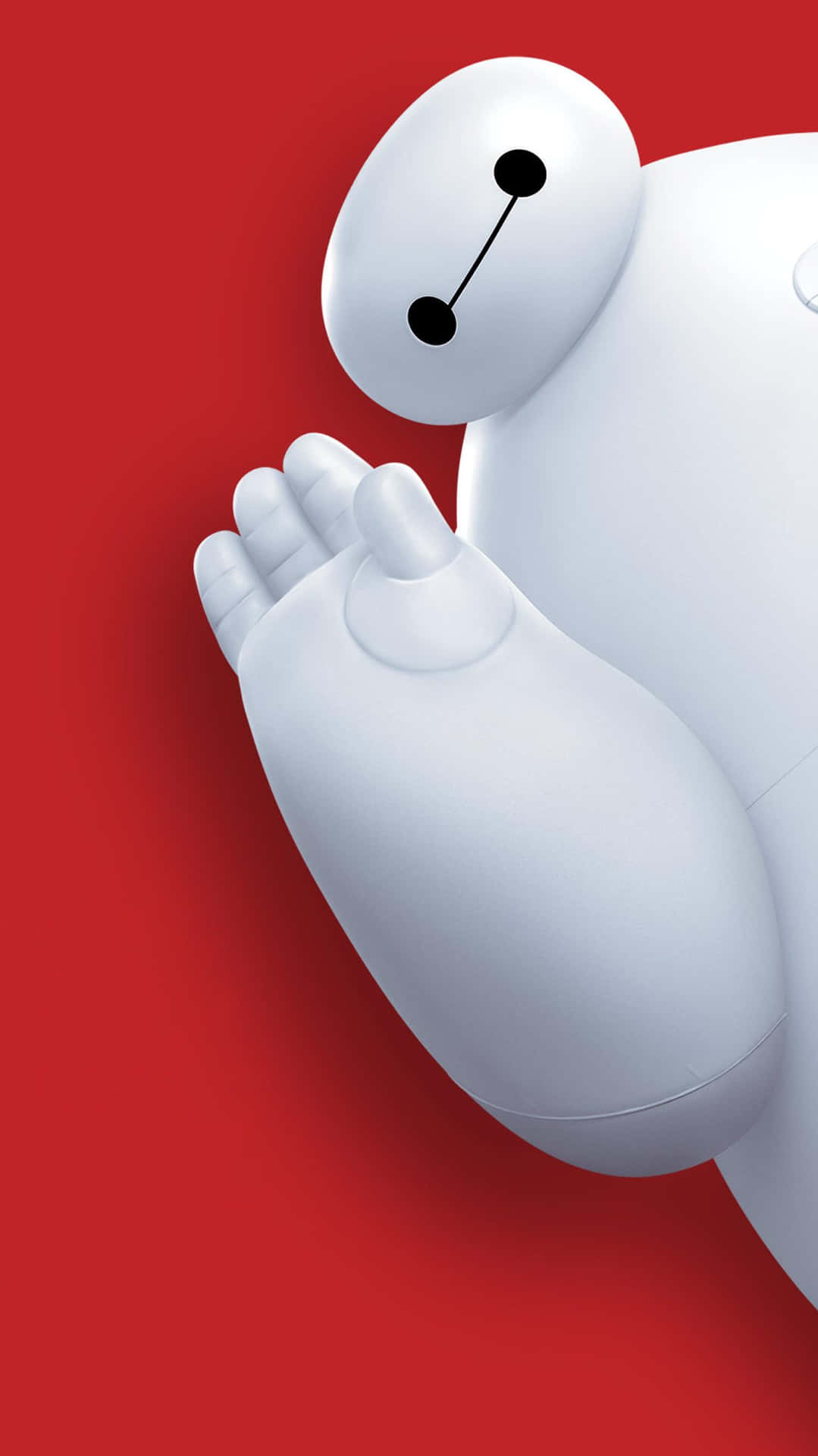 Large Baymax On The Phone Background