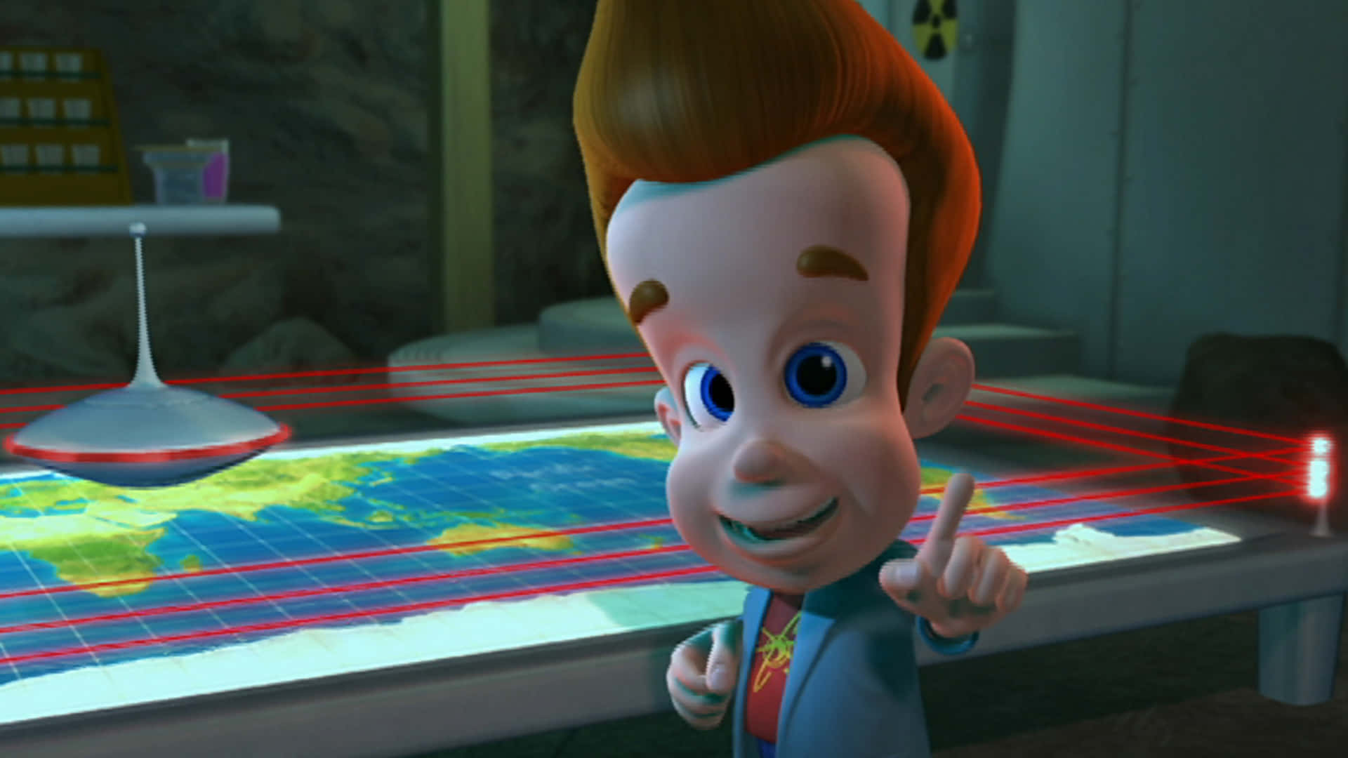Large Map In Front Jimmy Neutron Boy Genius Background