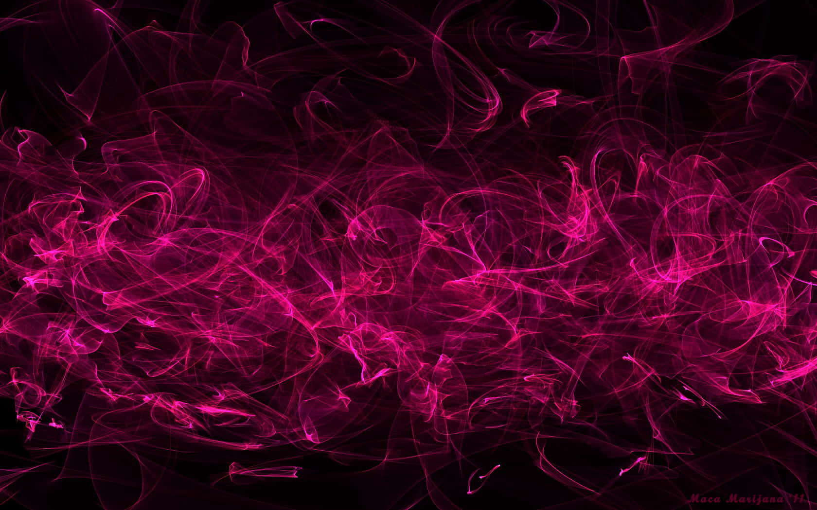 Large Mass Of Pink Flames