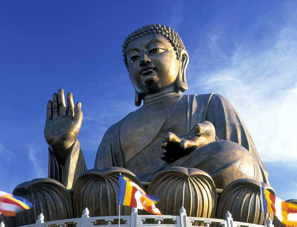 Large Mountain Buddha God Laptop Background
