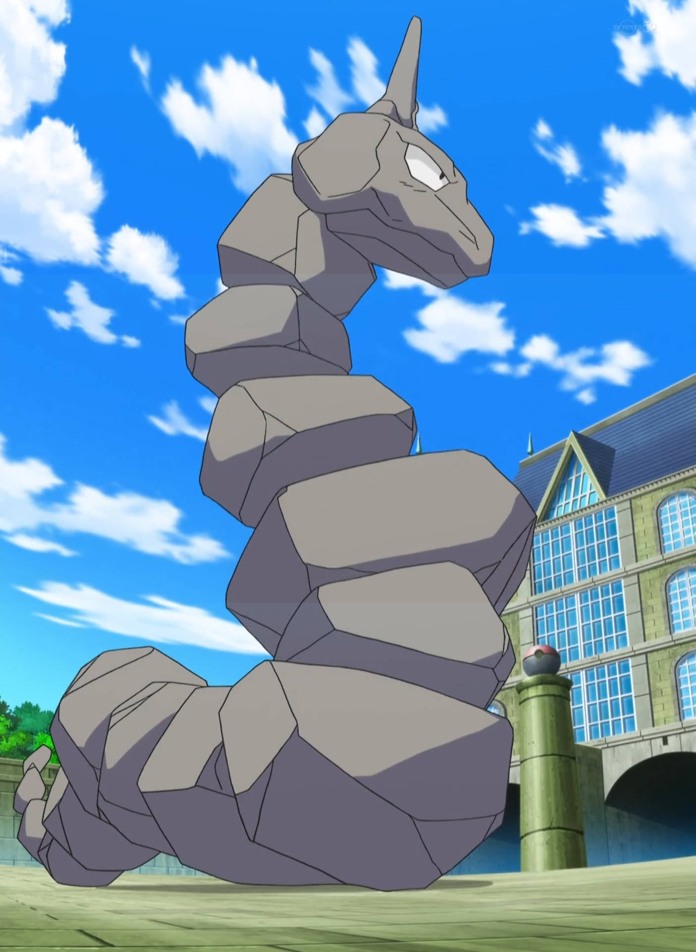 Large Onix In Front Of House Background