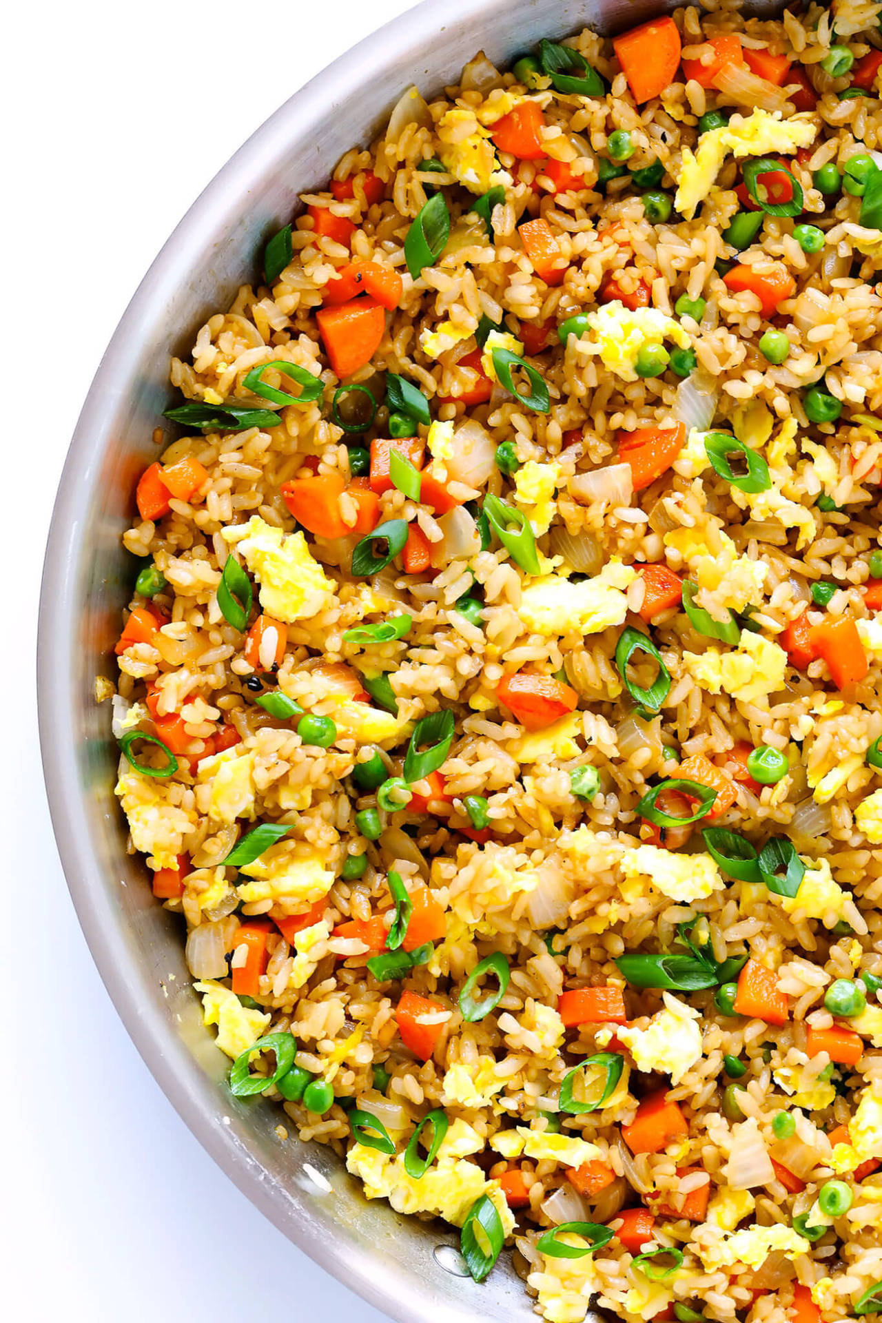 Large Serving Of Fried Rice Background