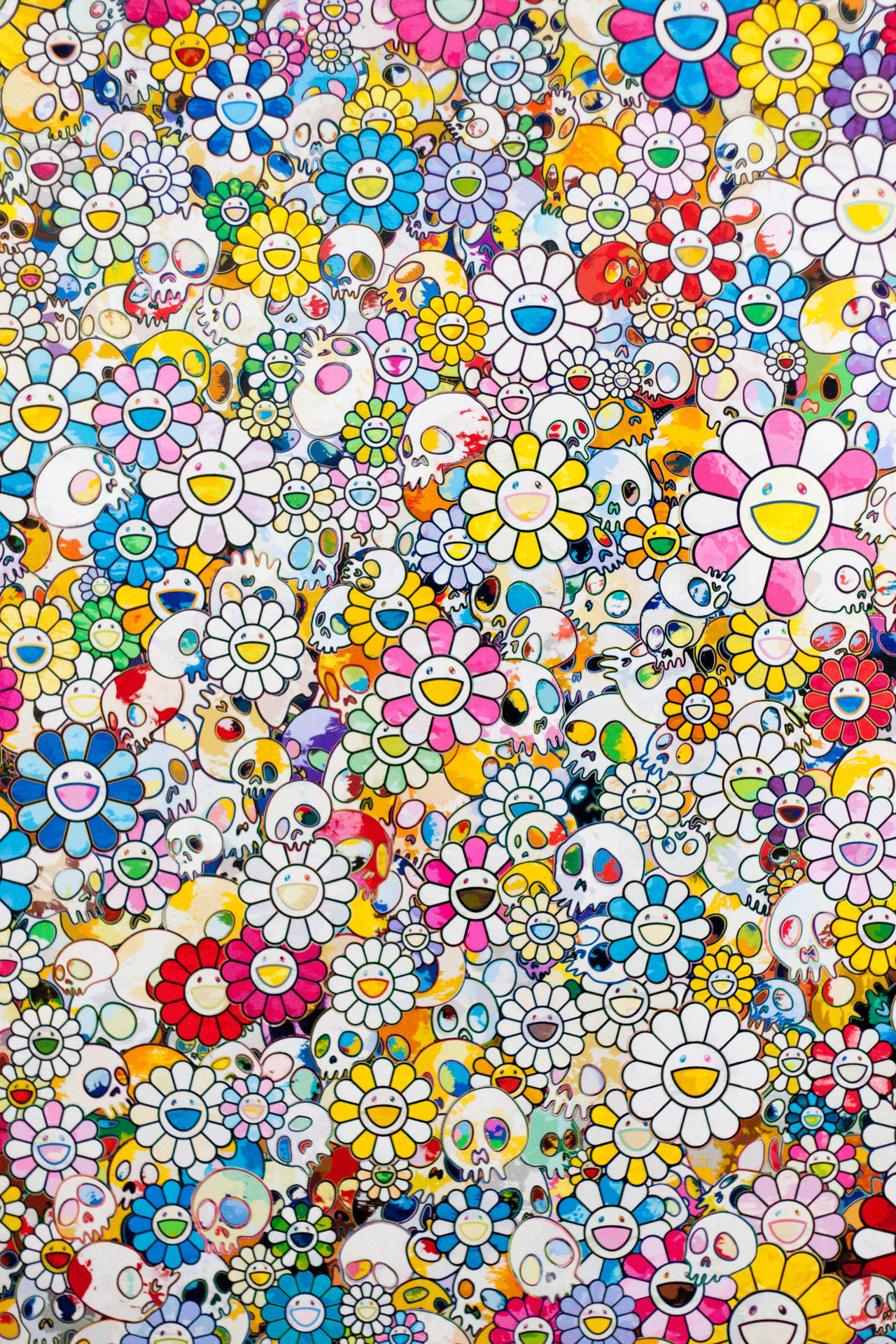 Large Smileys Takashi Murakami 4k