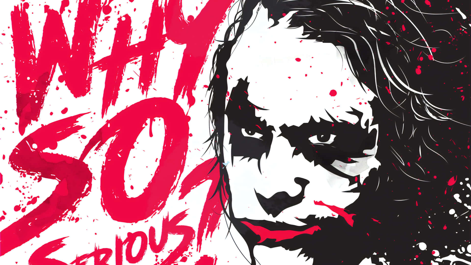 Large Why So Serious Text With Joker On The Side Background