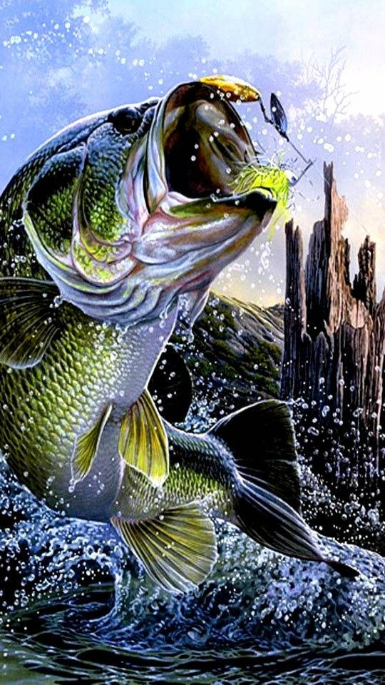 Largemouth Bass 3d Digital Artwork Background