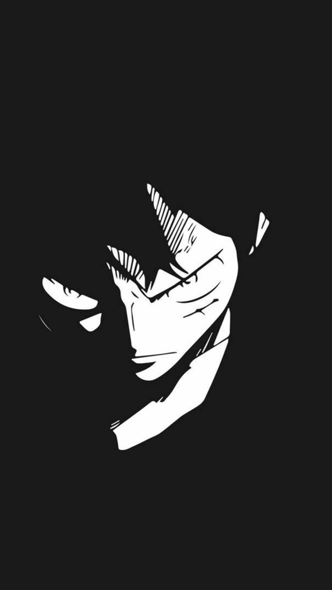 Larger Than Life - Angry Luffy Pfp In Majestic Black And White Illustration Background