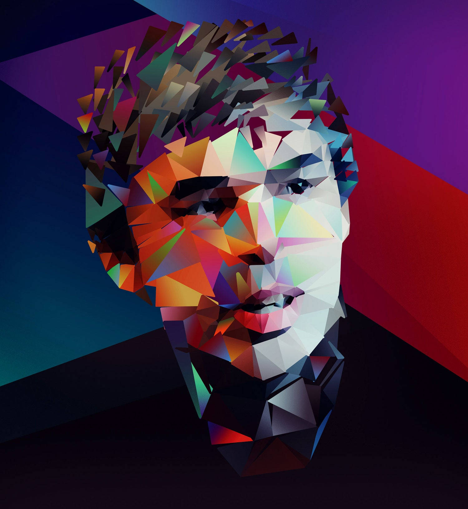 Larry Page Google Founder Geometric Illustration Art Background