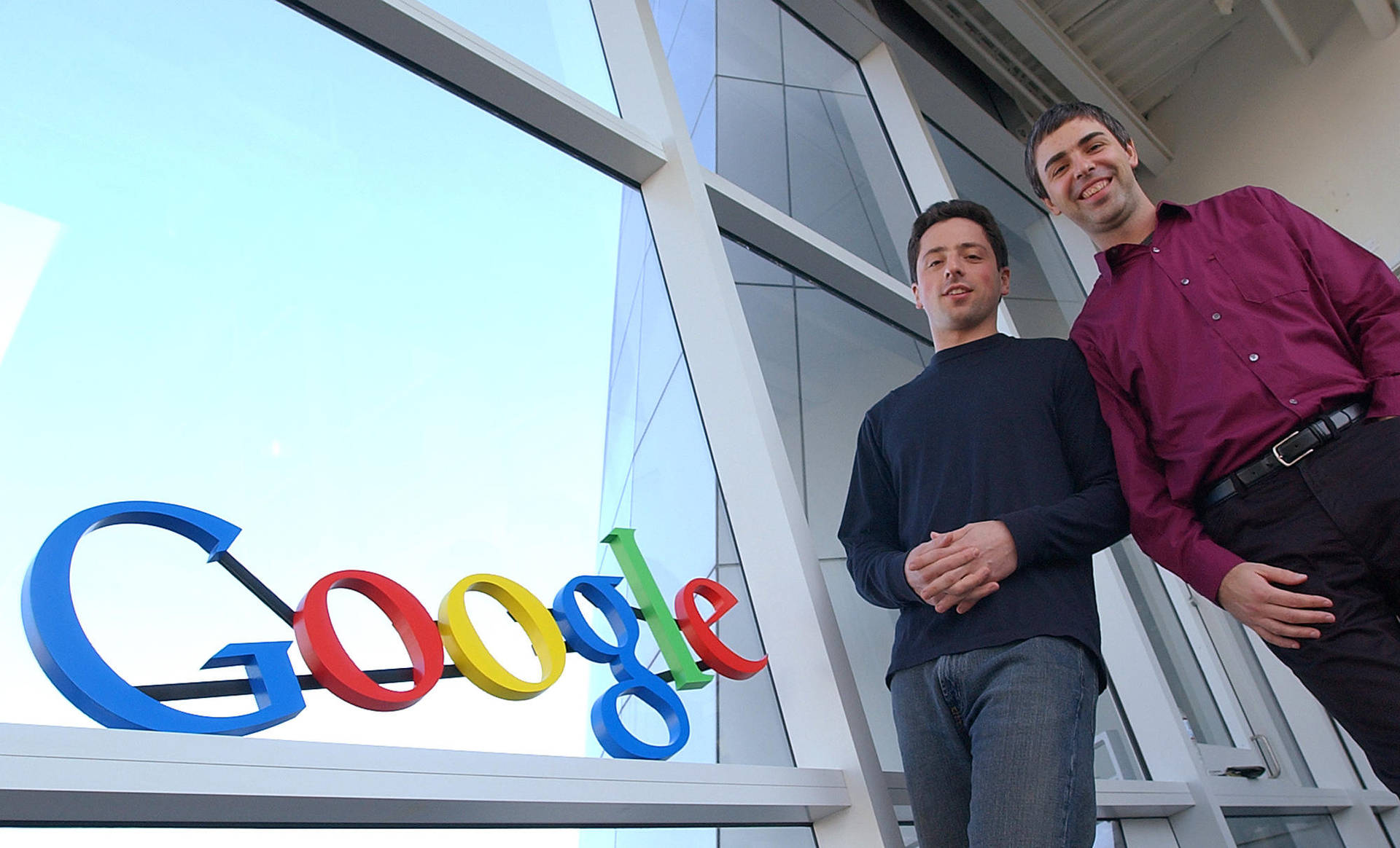 Larry Page Sergey Bring Google Office Photography