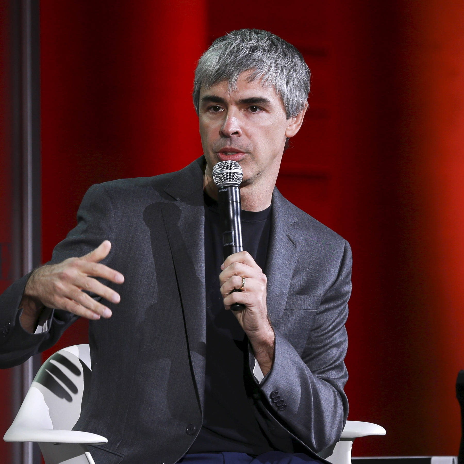 Larry Page Speaking At The 2015 Fortune Global Forum Background