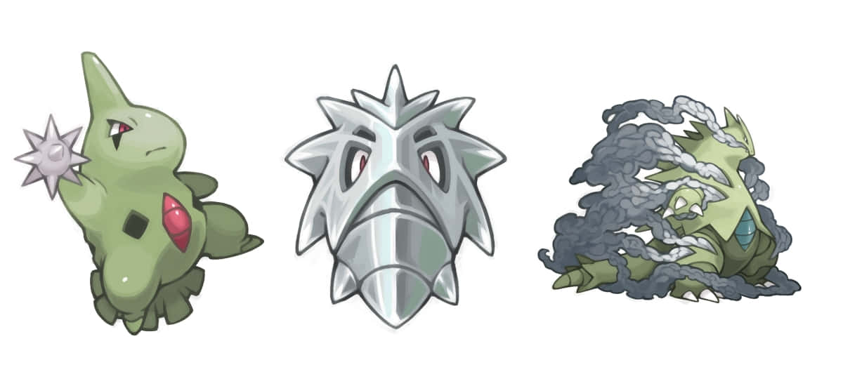 Larvitar Pupitar Tyranitar Evolution Sequence Background