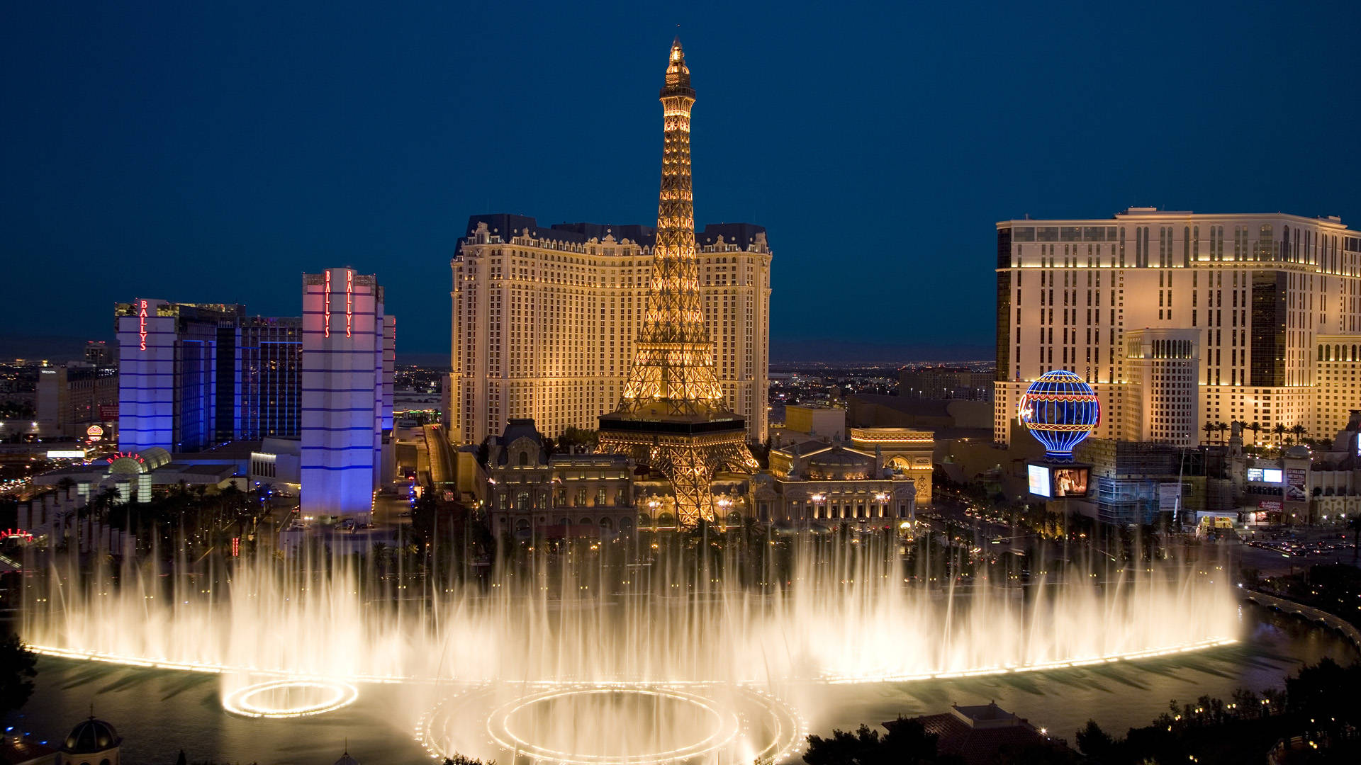 Las Vegas Bellagio Fountain Show Background