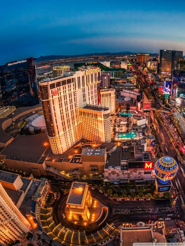 Las Vegas Bird's Eye View Phone Background