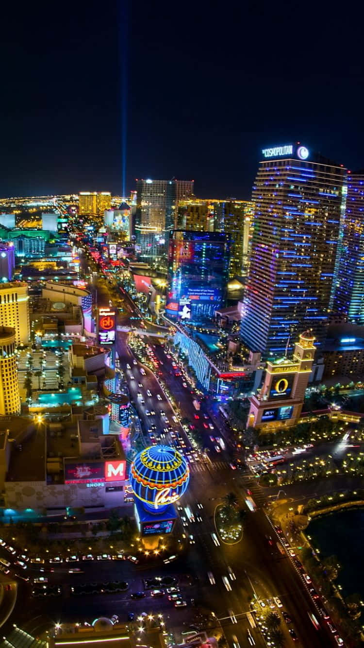 Las Vegas Cityscape Phone Background