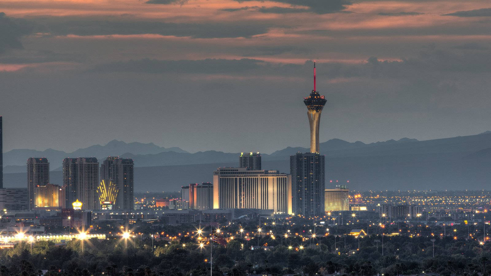 Las Vegas Full Hd 1600x900 Background