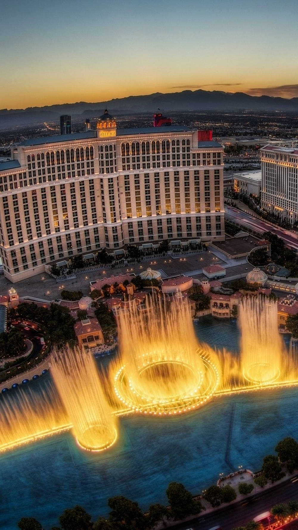 Las Vegas Iphone Bellagio Fountains Background