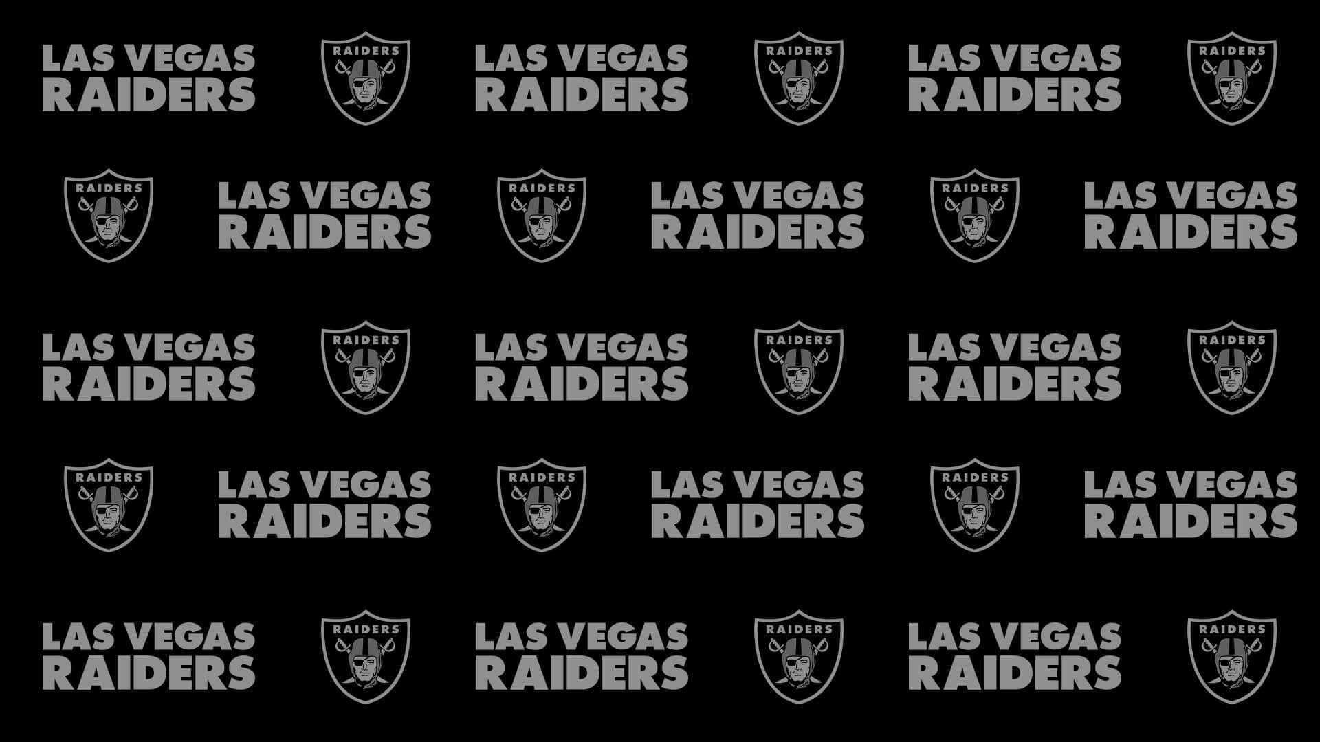 Las Vegas Raiders Logo And Wordmark Pattern Background