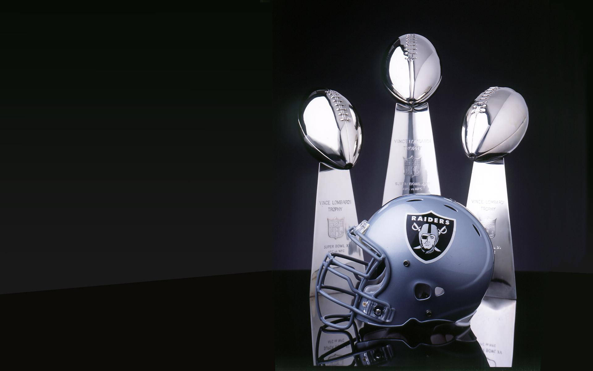 Las Vegas Raiders Three Trophies Background