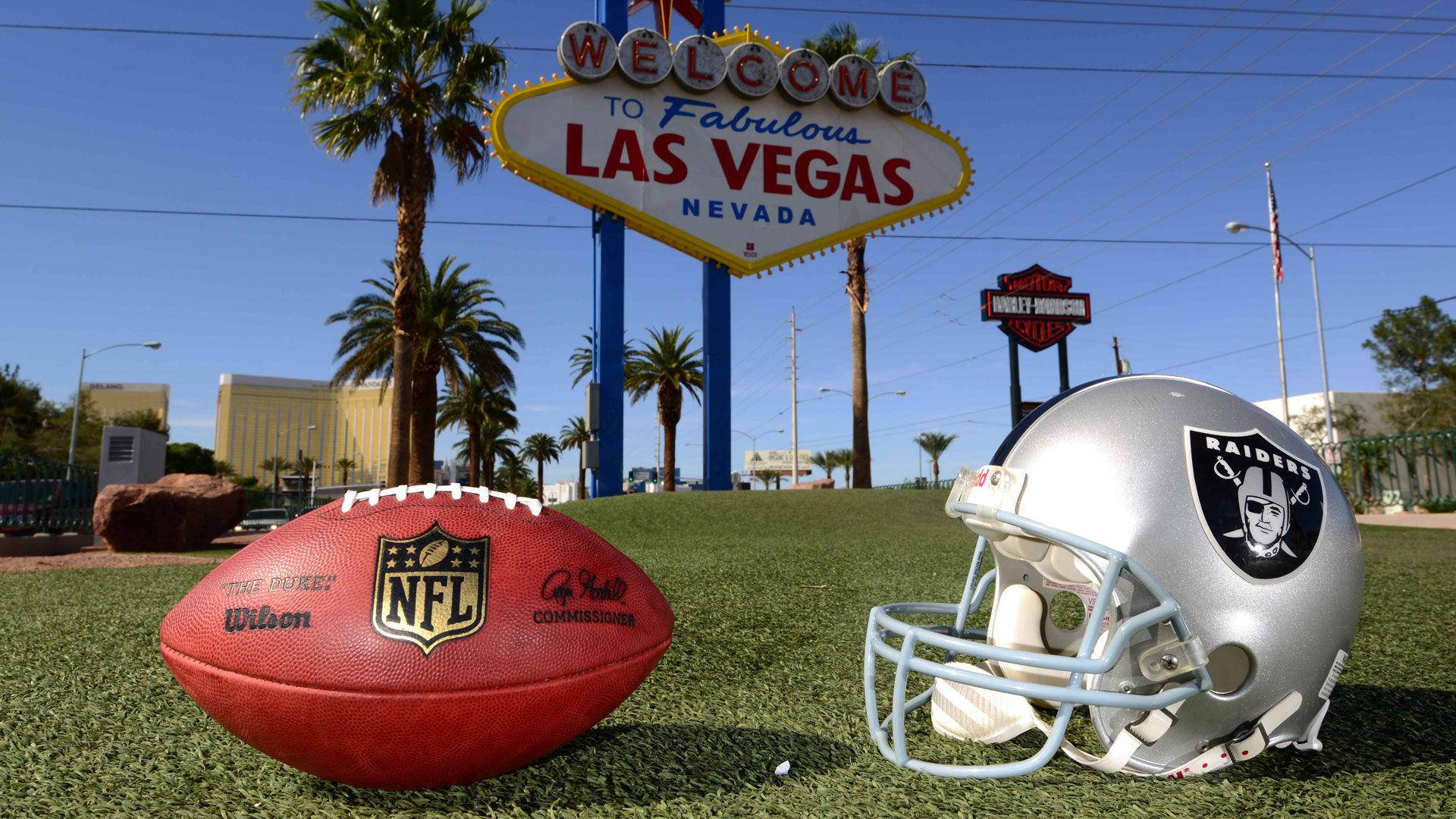 Las Vegas Raiders Welcome Signage Background