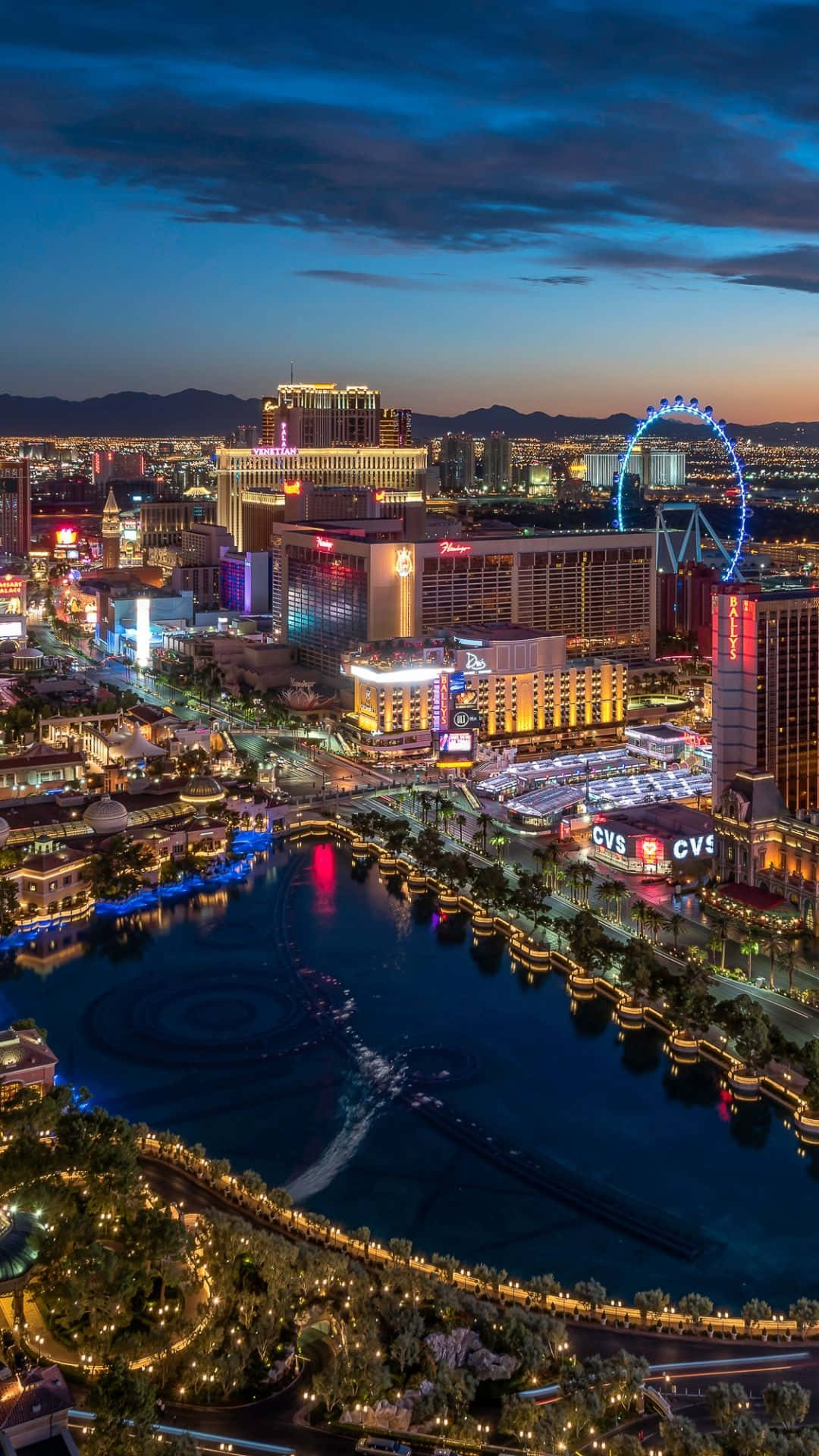 Las Vegas Skyline Phone Background