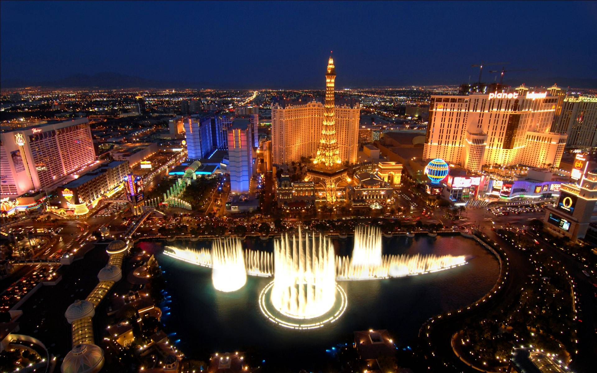 Las Vegas Strip Bellagio Fountain Background