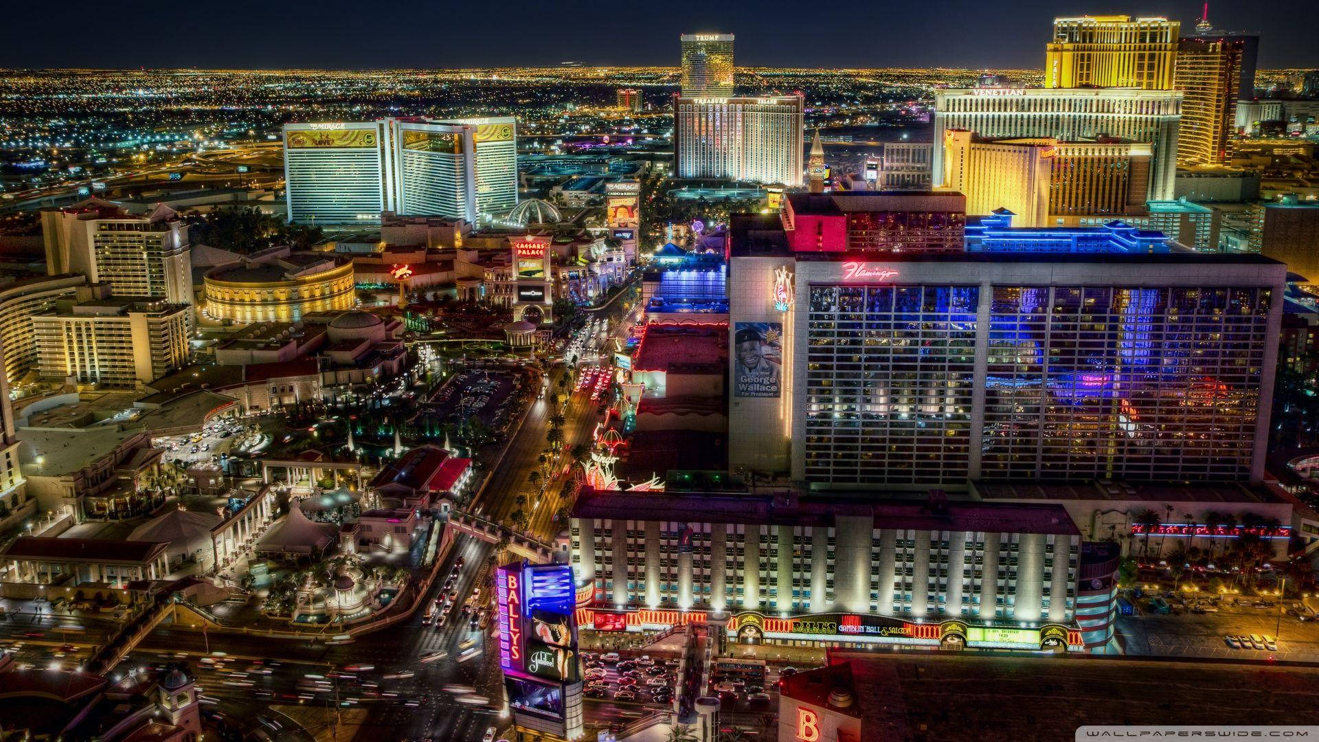 Las Vegas Strip Caesars Palace Night Background