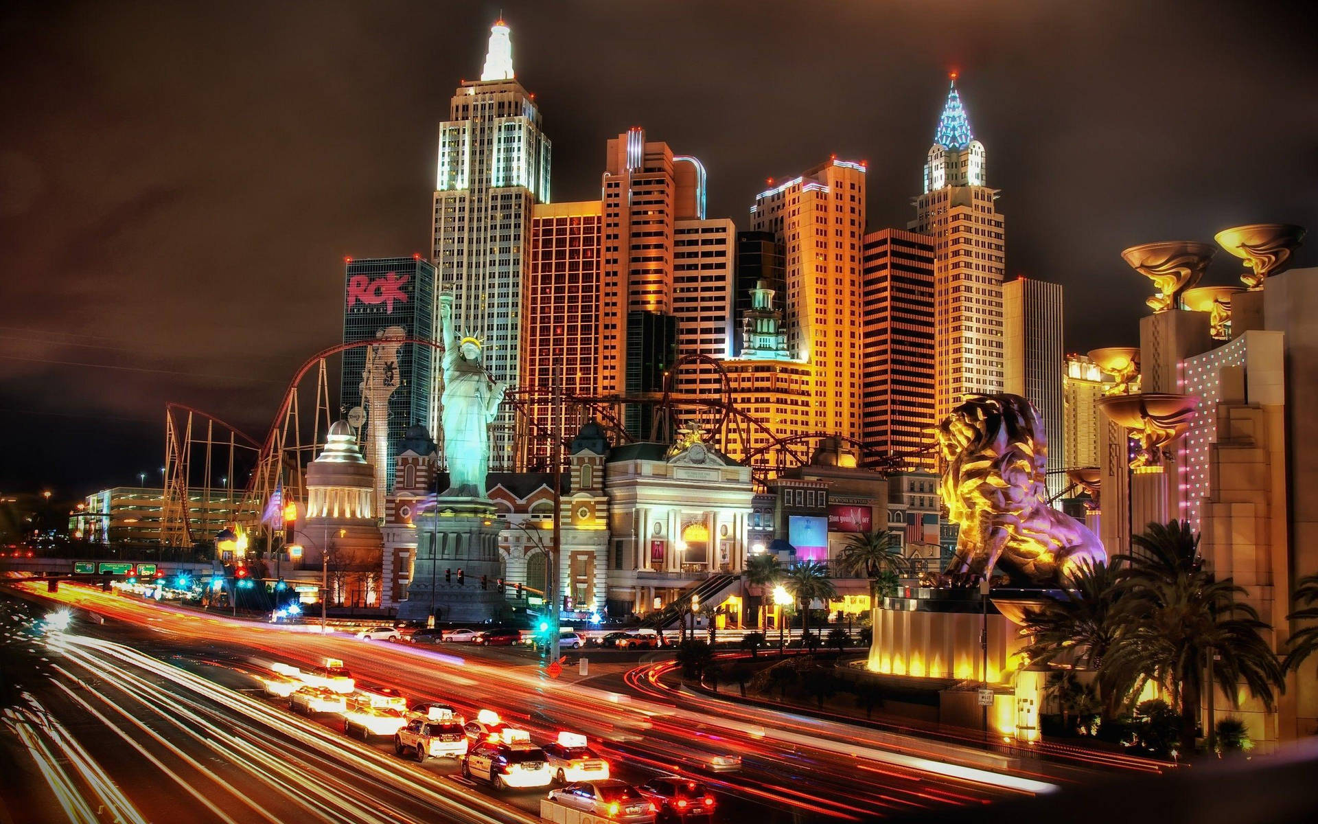 Las Vegas Strip New York Casino Background