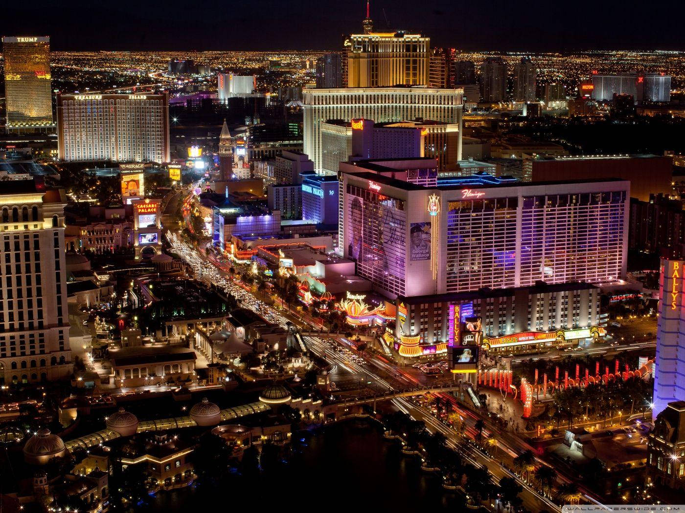 Las Vegas Strip Overhead Traffic Background